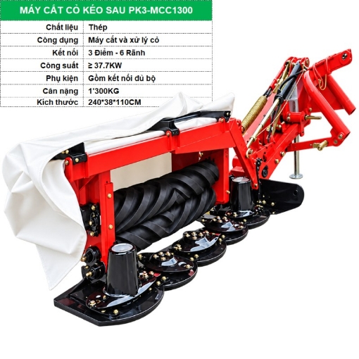 Ảnh của Máy cắt cỏ dạng đĩa PK3-MCC1300, Kết hợp bộ dập thân, Kết nối 3 điểm