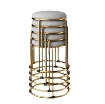 Ảnh của Ghế đẩu tròn khung thép không gỉ GHD001, Ghế đôn xếp chồng khung inox