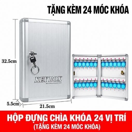 Ảnh của Tủ treo chìa khóa TCK-N24, Hộp quản lý chìa khóa gắn tường bằng Nhôm