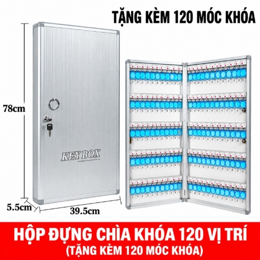Ảnh của Tủ treo chìa khóa TCK-N120, Hộp quản lý chìa khóa gắn tường bằng Nhôm