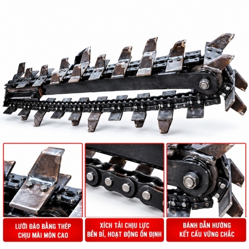 Ảnh của Xích đào rãnh mương PKX-MDR195F, Xích thép chuyên dụng đào rãnh