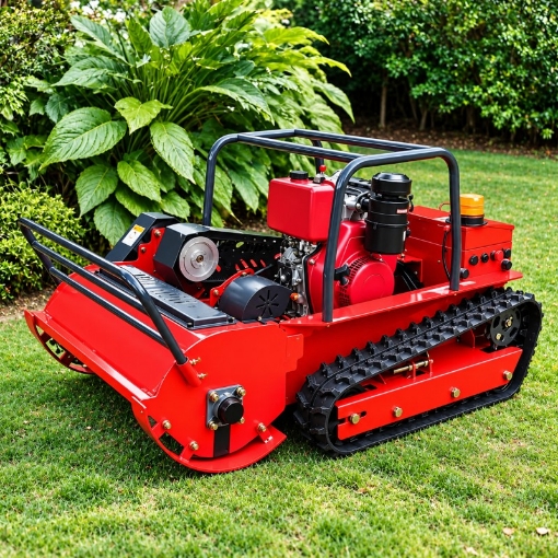 Ảnh của Máy cắt cỏ HT-80A, Rô bốt cắt cỏ rộng 80cm, Máy cắt cỏ điều khiển từ xa