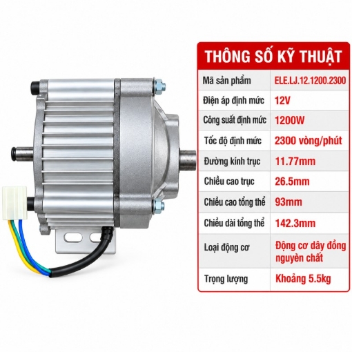 Ảnh của Động cơ điện ELE.LJ.12.1200.2300. Động cơ điện 1 pha lõi đồng sử dụng cho máy phun thuốc sâu