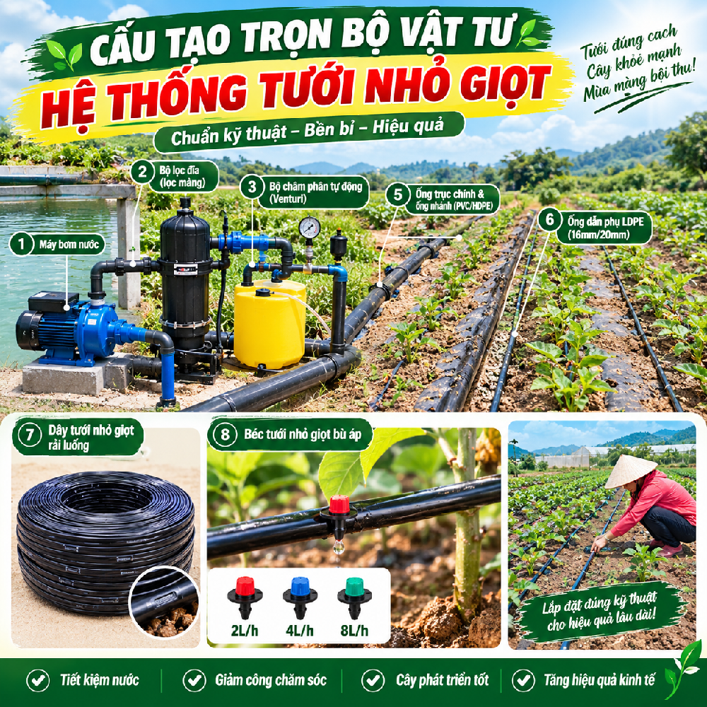 hệ thống tưới nhỏ giọt