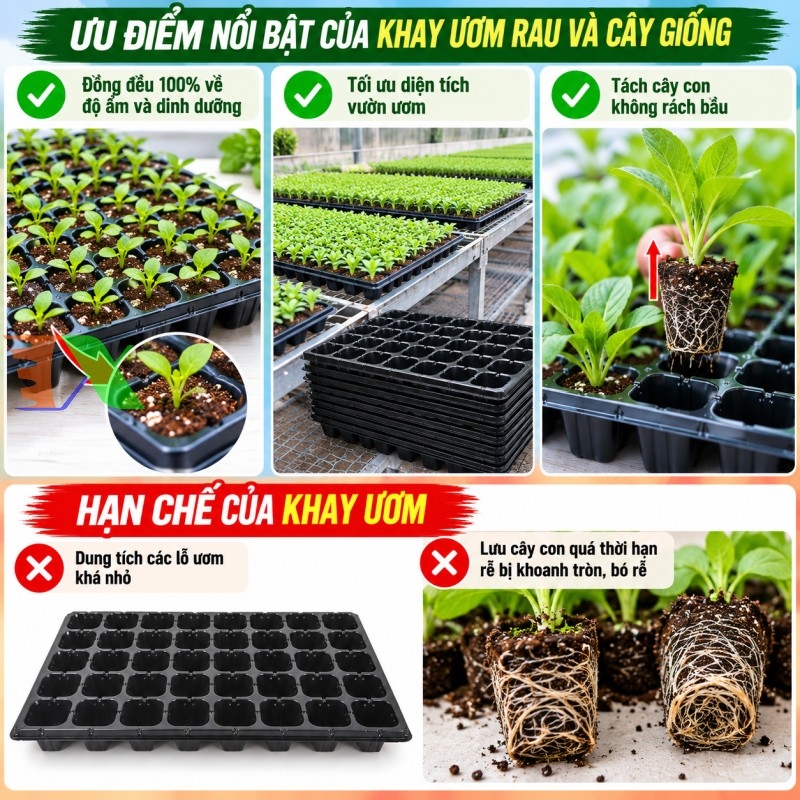 Khay nhựa ươm cây