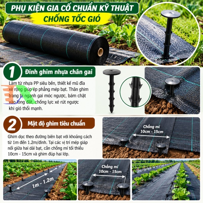 Bạt Chống Cỏ Dại Tháp Xanh 