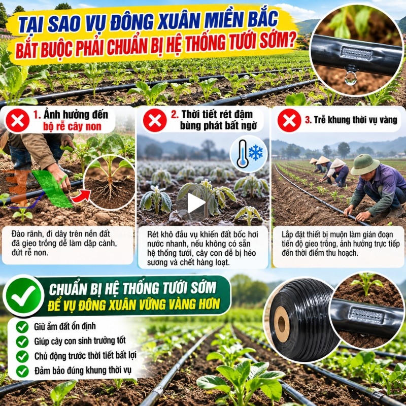 Dây tưới nhỏ giọt Tháp Xanh 