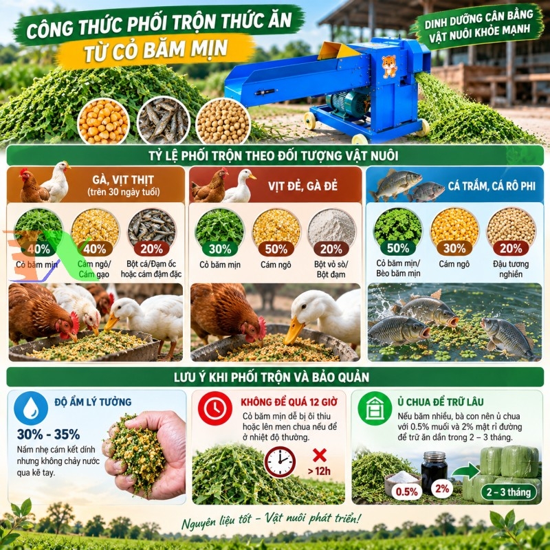 máy băm cỏ mịn