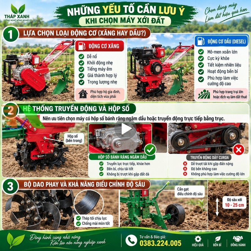 Kinh nghiệm chọn máy cày Mini