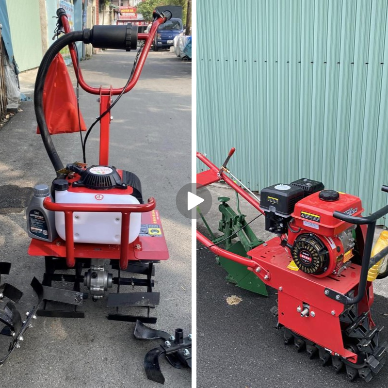 Máy Cày Mini dắt tay Tháp Xanh 