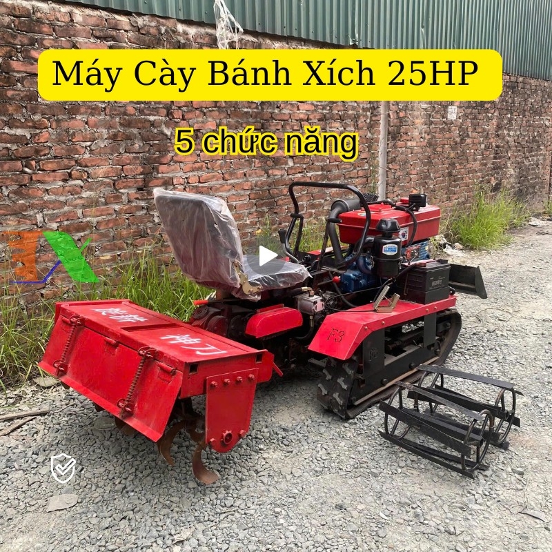 Máy cày bánh xích 25HP 5 chức năng